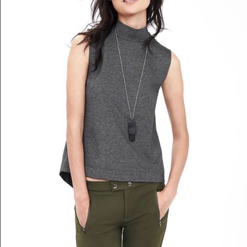 Banana Republic Grey Sleeveless Top
